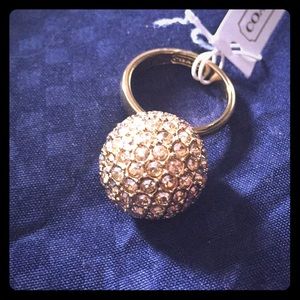 Lovely gold large pave gold ball ring 💫